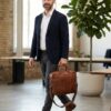 Kožená taška na notebook BAOOBAOO Briefcase Soft 13” Black-Brown
