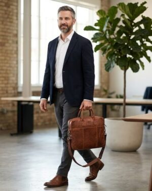 KOMBINOVANÁ TAŠKA BRIEFCASE SOFT 13″ BRANDY 11 BB 100 2