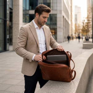 KOMBINOVANÁ KOŽENÁ TAŠKA NA NOTEBOOK 13″ BLACK-BROWN 13 KOMBINOVANÁ KOŽENÁ TAŠKA NA NOTEBOOK 13″ BLACK-BROWN – Obrázok 7