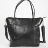 Kožená shopper taška do práce BLACK 15 LB045 1